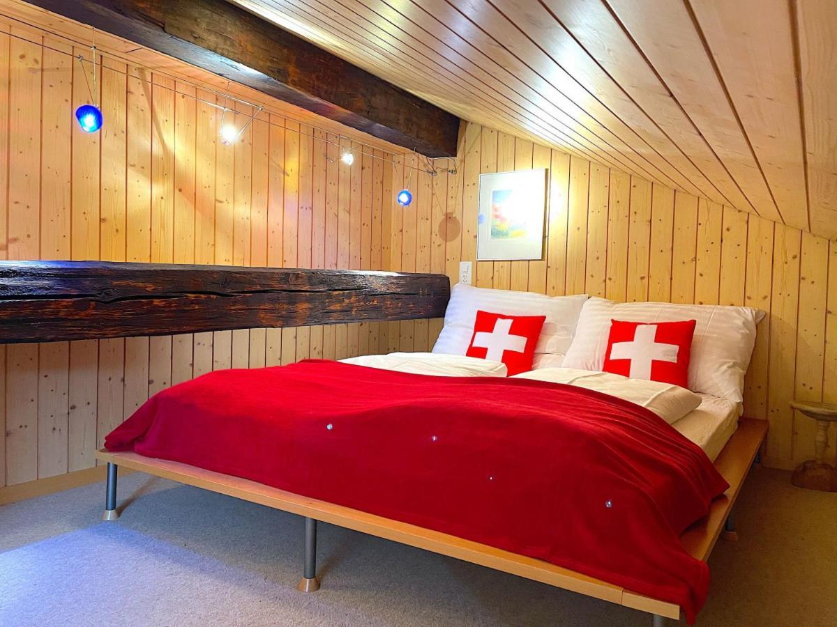 Swisshut Stunning Views Alps Lake - Chalet Erli Darligen Ngoại thất bức ảnh